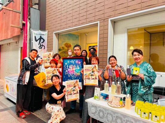 【奉還町商店街土曜夜市にてラジオ収録体験会を開催】